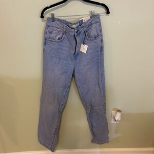 NWT Zara Light Wash Mom Fit Jeans, Sz 8